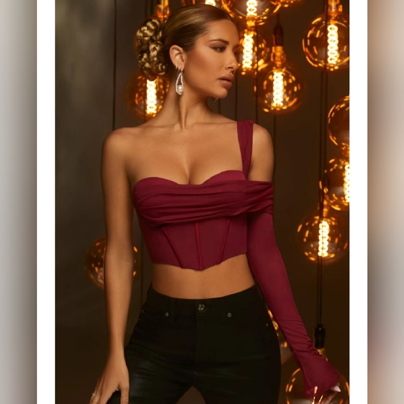 Oh Polly Tops - Ohpolly red corset top -with tags